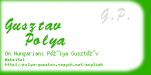 gusztav polya business card